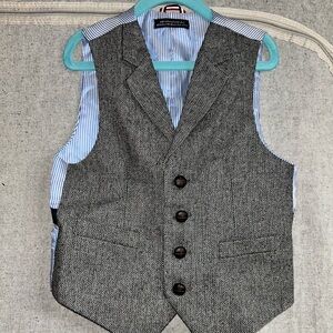 Gray Herringbone Tommy Hilfiger Vest